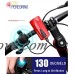 DON PEREGRINO LED Bike Headlight & Bell - Super Bright - Waterproof - USB Rechargeable (1800 mAh Lithium Battery  6 Light Mode Options  5 Bell Mode Options) - B07DFT42RS
